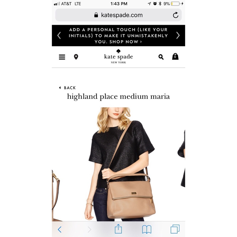 Kate Spade highland place medium maria affogato